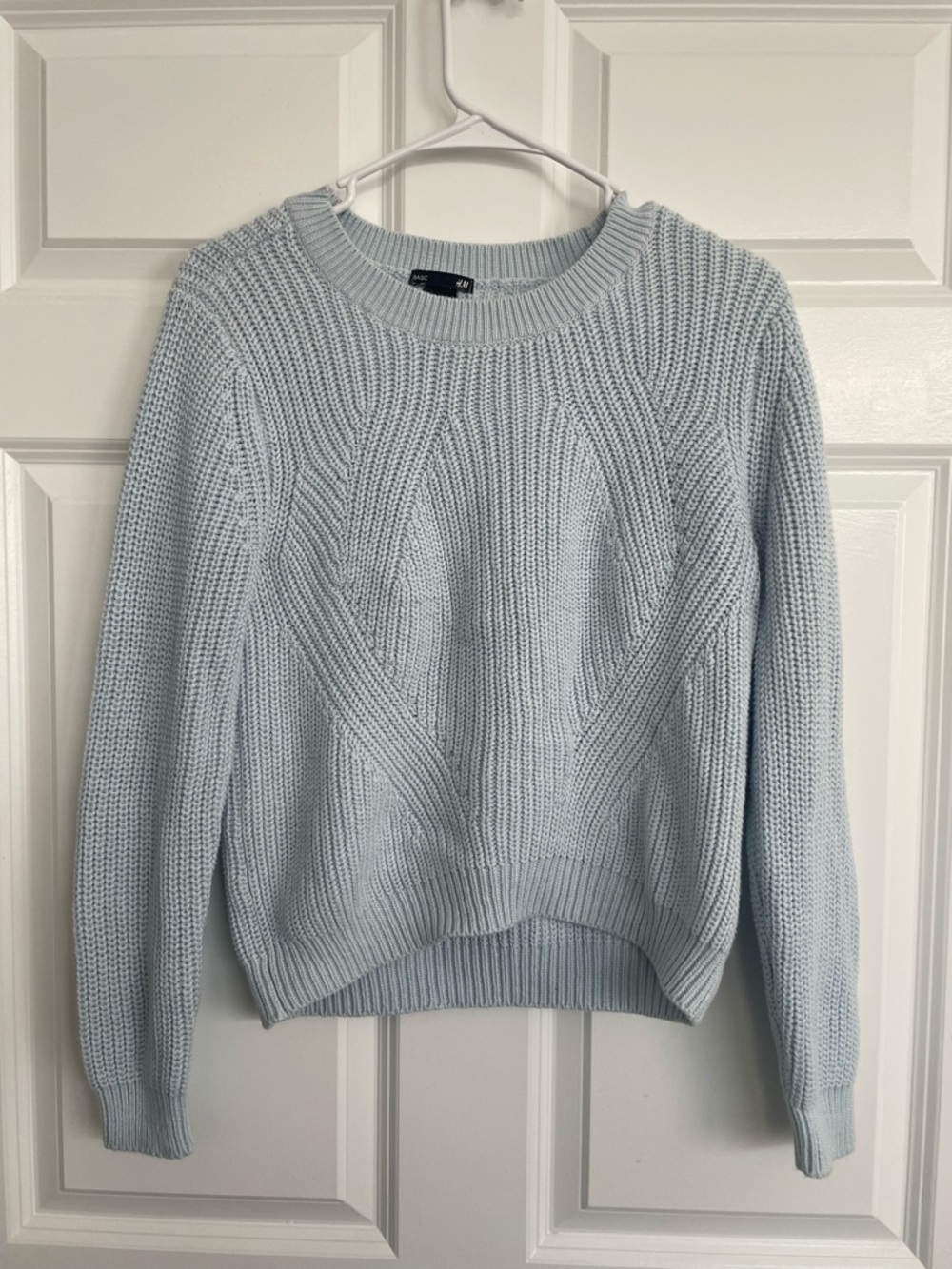 H&M Pale Blue Crewneck Knit Sweater